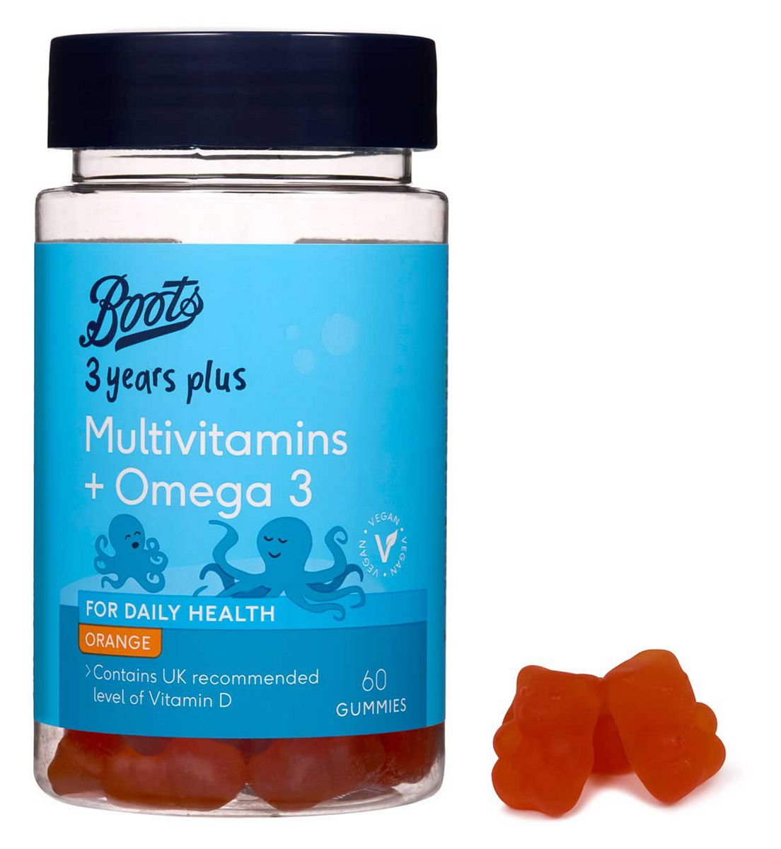 Boots 3 Years Plus Multivitamins + Omega Gummies 60S