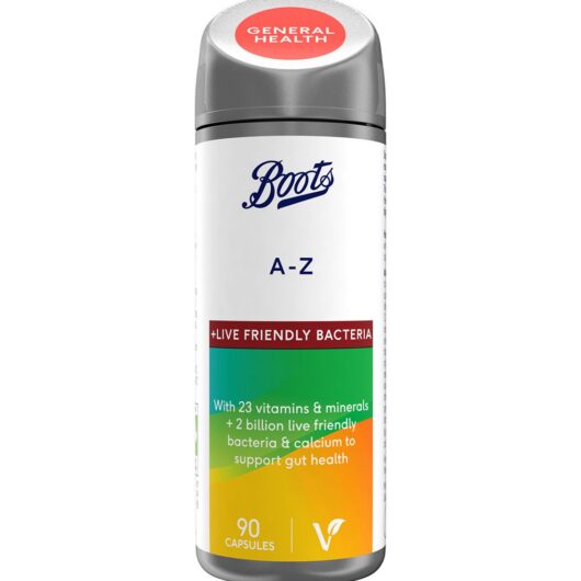 Boots A-Z Multivitamin + Live Friendly Bacteria 90 Capsules - 3 Months Supply