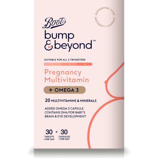 Boots Bump & Beyond Pregnancy Multivitamin + Omega 3 30 Tablets X Capsules