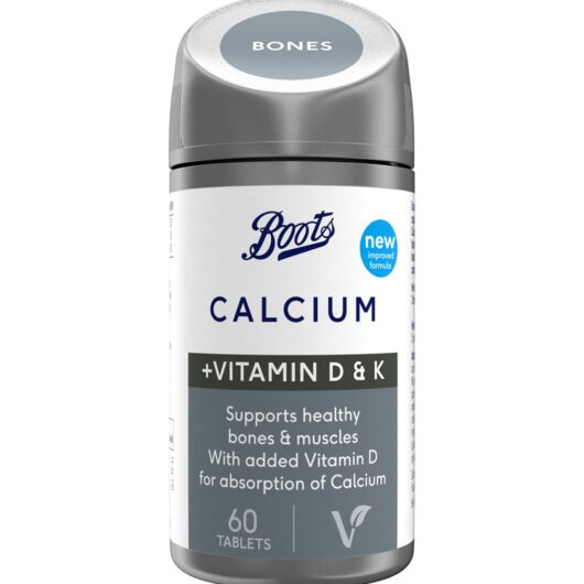 Boots Calcium + Vitamins D & K 60 Tablets (1 Month Supply)