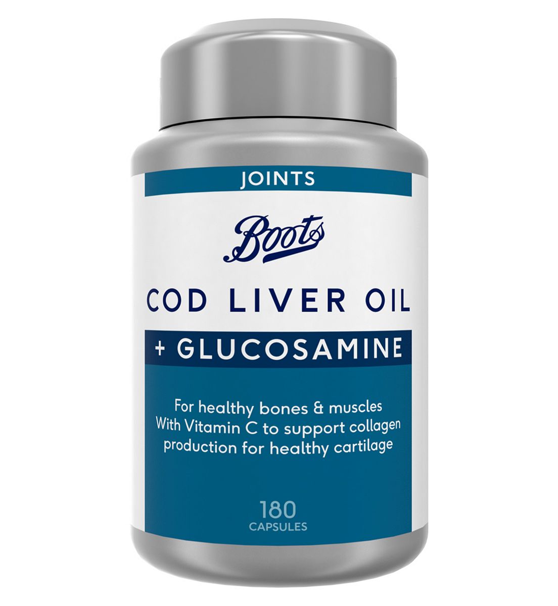 Boots Cod Liver Oil + Glucosamine - 180 Capsules (6 Month Supply)