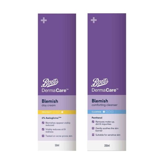 Boots Dermacare Acne Cleanser & Day Cream Bundle