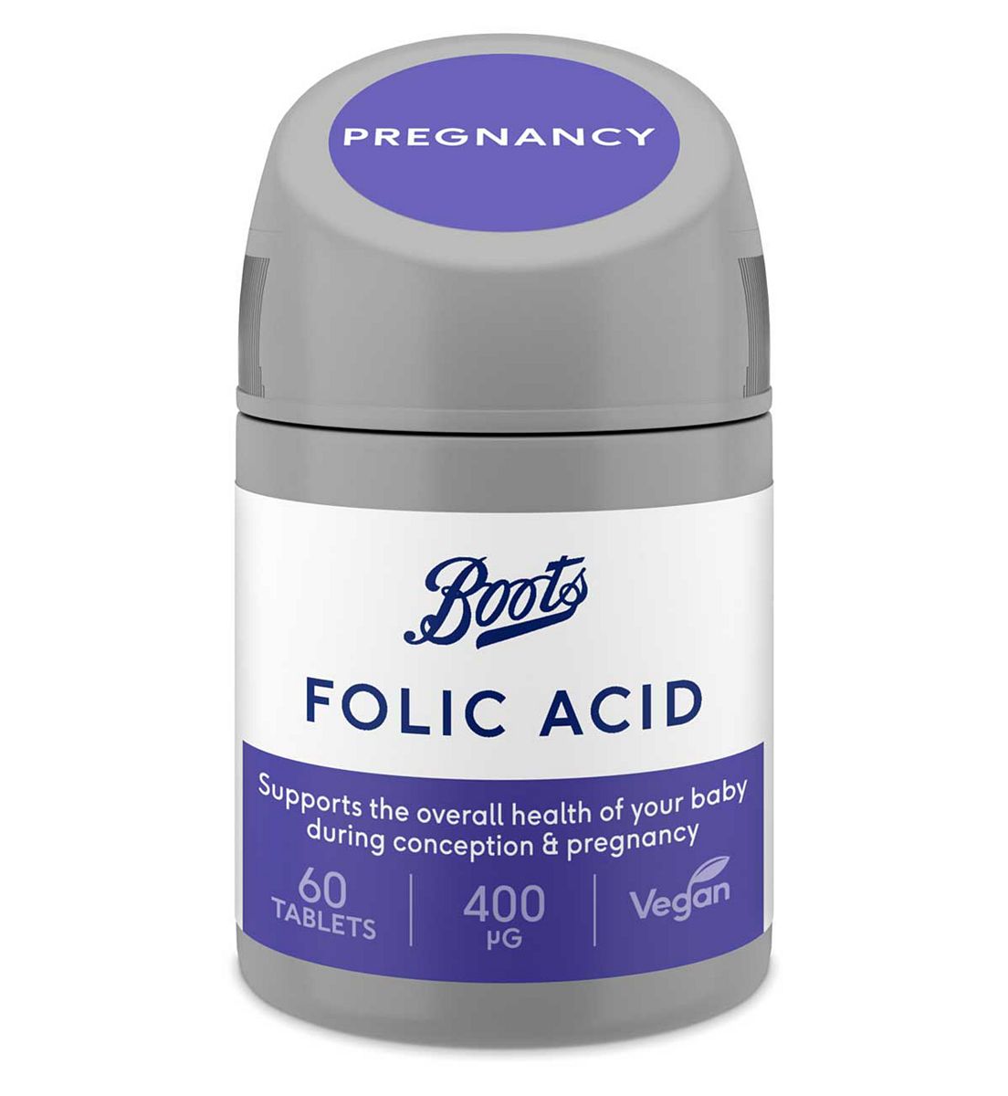 Boots Folic Acid 400Ug 60 Tablets (2 Month Supply)
