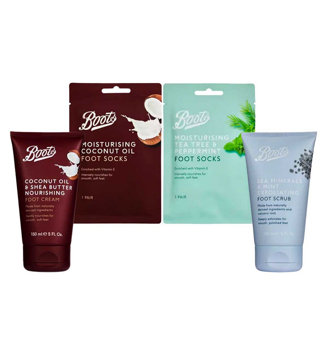 Boots Foot Mask, Cream And Scrub Bundle