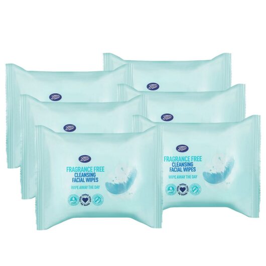 Boots Fragrance Free Cleansing Facial Wipes Bundle