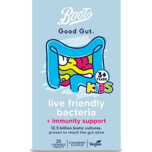 Boots Good Gut 3+ Kids Live Friendly Bacteria + Immunity Support, 30 Chewable Tablets
