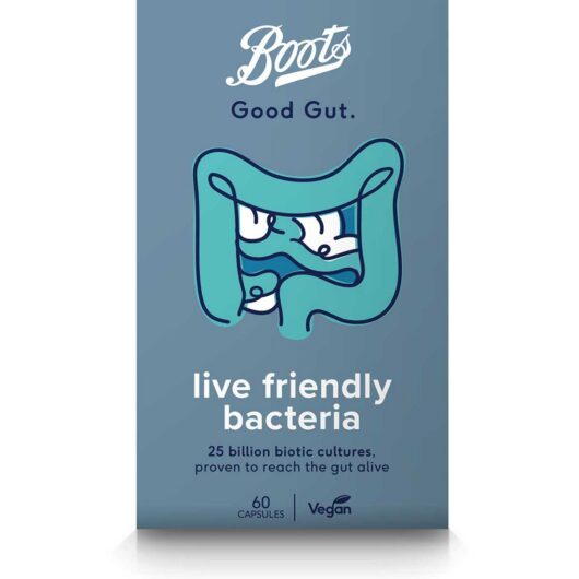 Boots Good Gut + Live Friendly Bacteria - 60 Capsules