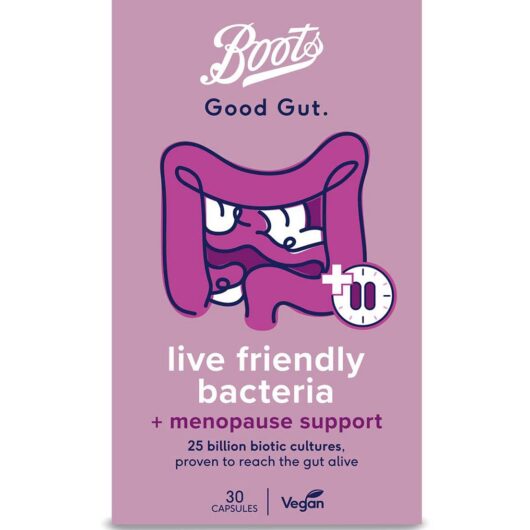 Boots Good Gut Live Friendly Bacteria + Menopause Support, 30 Capsules