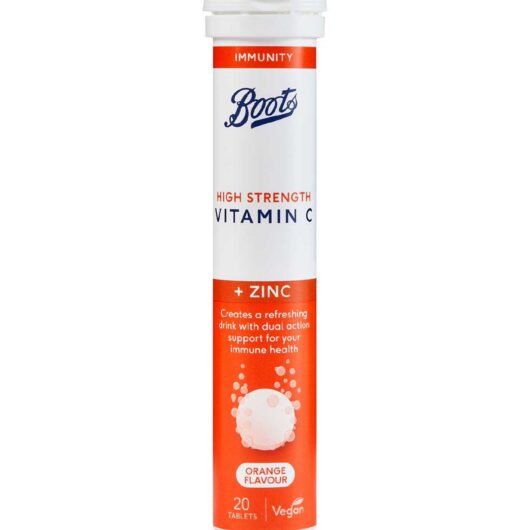 Boots High Strength Vitamin C & Zinc 20 Orange Flavour Effervescent Tablets