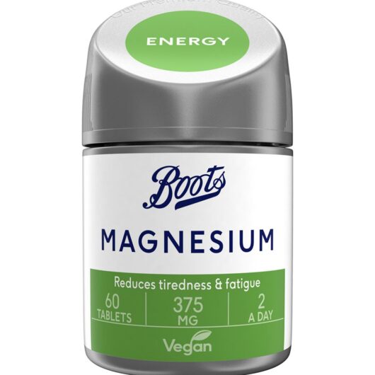 Boots Magnesium 375Mg 60 Tablets (1 Month Supply)