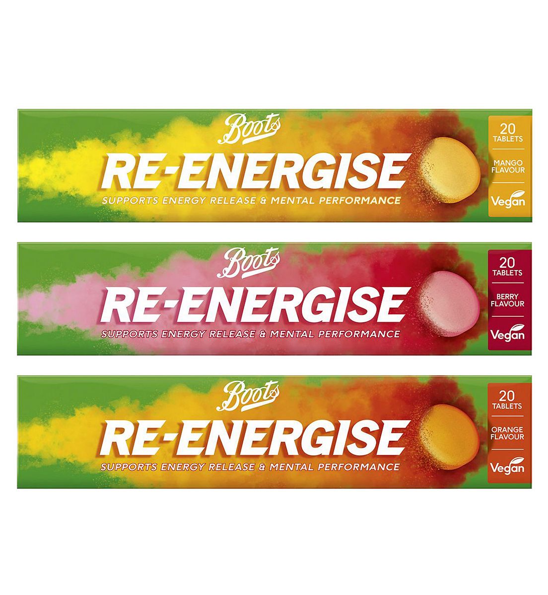 Boots Re-Energise Tablets Bundle X 3