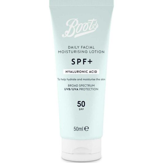 Boots Spf+ Hyaluronic Acid Moisturising Lotion Spf50 50Ml
