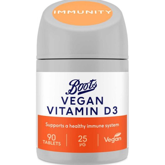Boots Vegan Vitamin D3 25Μg 90 Tablets (3 Month Supply)