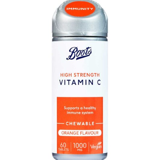 Boots Vitamin C 1000 Mg 60 Orange Flavour Chewable Tablets