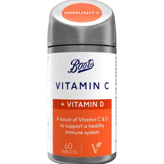 Boots Vitamin C + D, 60 Tablets
