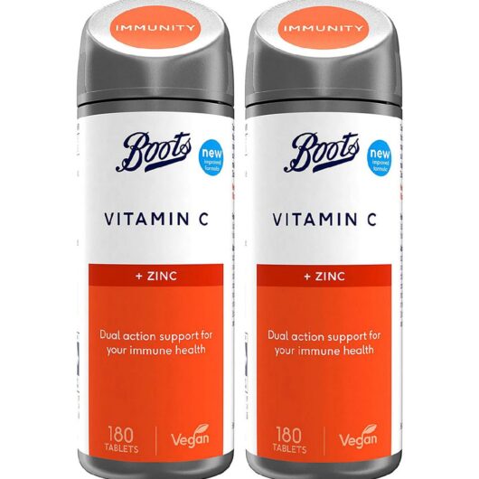 Boots Vitamin C & Zinc Bundle: 2 X 180 Tablets (1 Year Supply)
