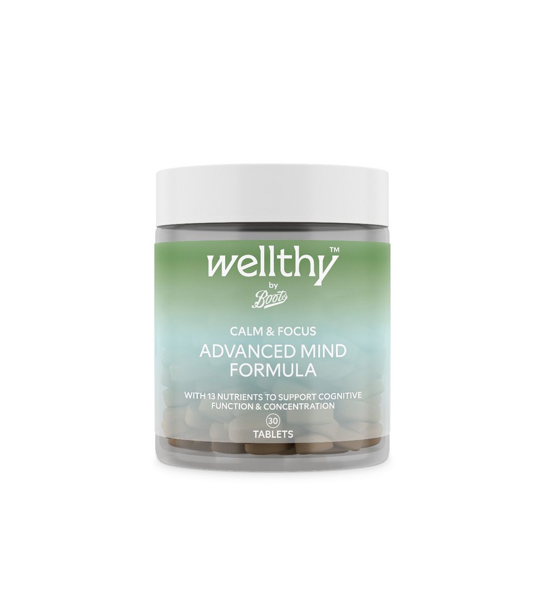 Boots Wellthy By Calm & Focus Advanced Mind Formula 30 Tablets