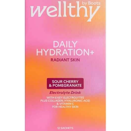 Boots Wellthy By Daily Hydration+ Radiant Skin 12 Sachets 5G