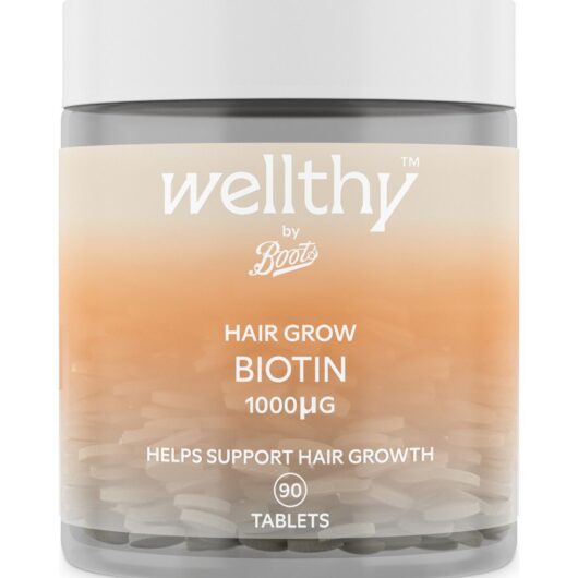 Boots Wellthy By Hair Grow Biotin 1000Ug Tablets - 90