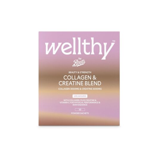 Boots Wellthy By Skin Glow Creatine & Collagen Powder Blend 30 Sachets