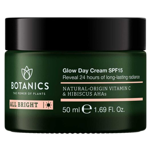 Botanics All Bright Glow Day Cream Moisturiser Spf15 50ml