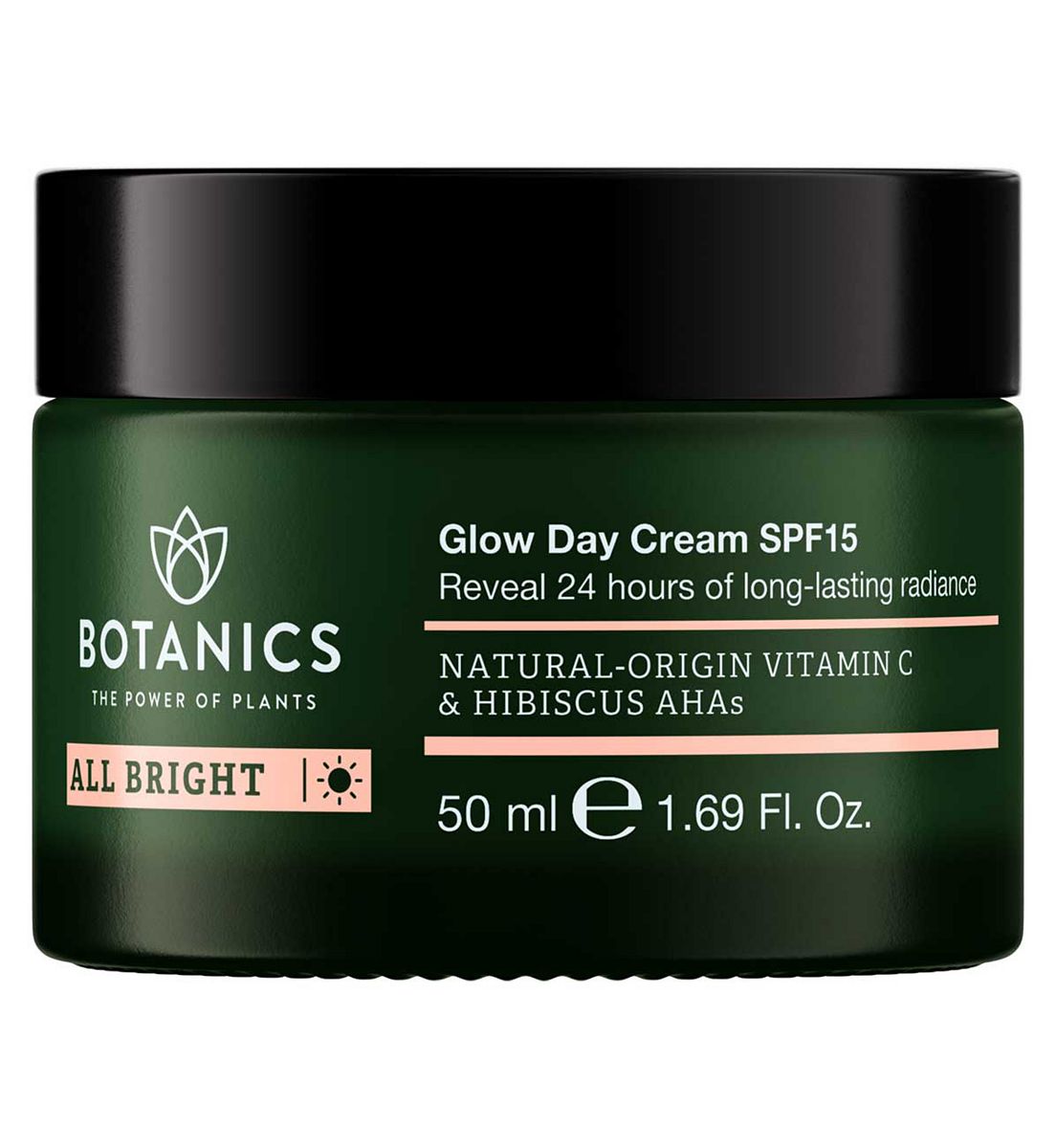Botanics All Bright Glow Day Cream Moisturiser Spf15 50ml