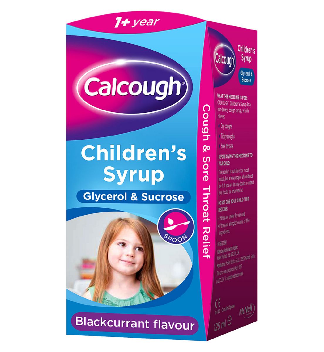 Calpol Calcough Children's Syrup Blackcurrant Flavour 1+ 125ml