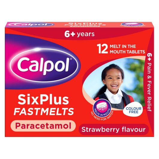 Calpol Six Plus Fastmelts 250Mg Orodispersible Tablets - 12