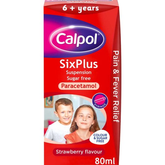 Calpol Sixplus Suspension Sugar Free Strawberry Flavour 6+ Years 80ml