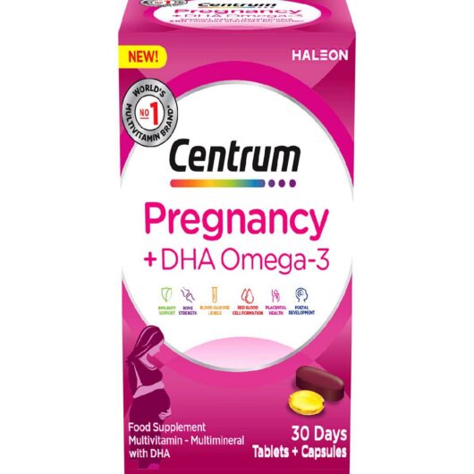 Centrum Pregnancy + Docosahexaenoic Acid Omega 3 Vitamins - 30 Tablets, Capsules