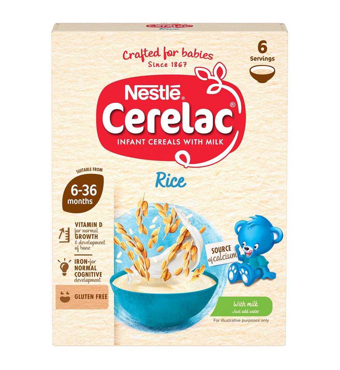 Cerelac Nestlé Rice Based Fortified Infant Cereal With Milk 6 Months Plus 160g