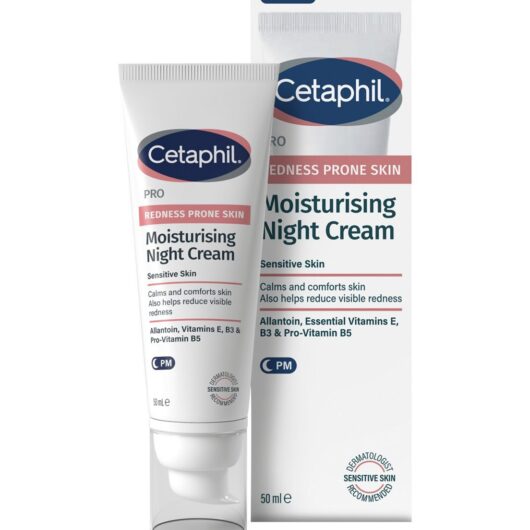 Cetaphil Pro Redness Prone Skin Moisturising Night Cream, 24 Hour Moisturisation 50ml