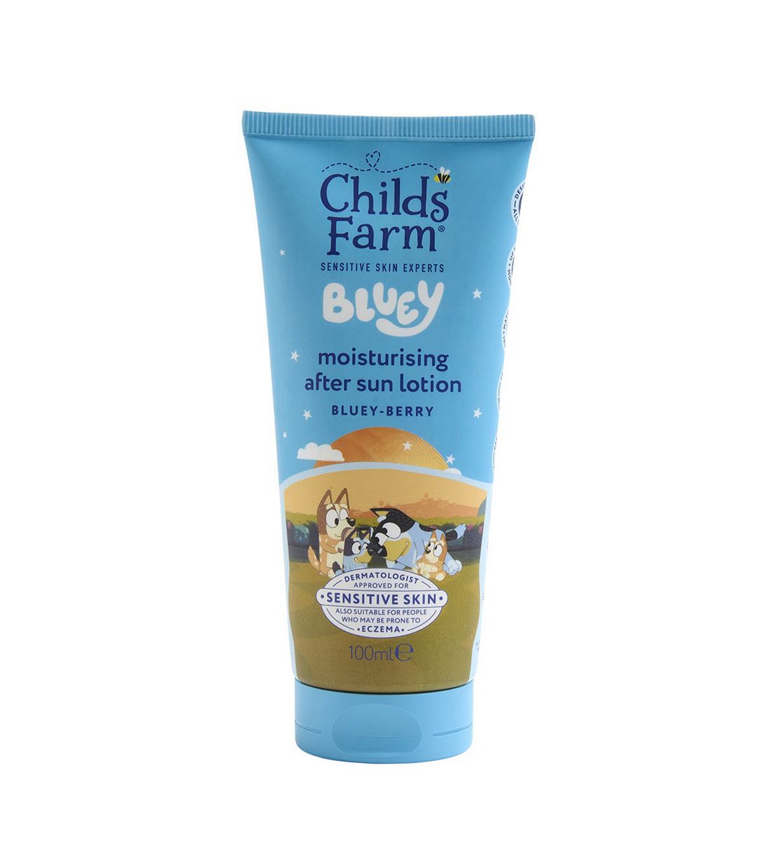 Childs Farm Bluey After Sun Lotion Soothing Kids Moisturiser For Sensitive Skin 100ml
