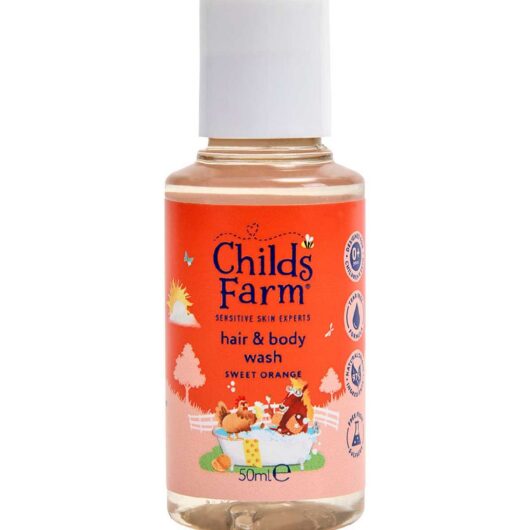 Childs Farm Hair & Body Wash, Sweet Orange 50Ml Gentle Tear-Free Formula For Kids, Babies Sensitive Skin