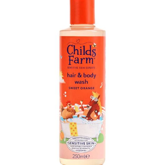 Childs Farm Hair & Body Wash, Sweet Orange250 Ml Gentle Tear-Free Formula For Kids, Babies Sensitive Skin, 250ml