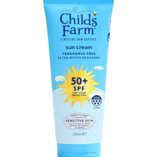 Childs Farm Spf 50+ Sun Cream200 Ml Fragrance Free Sunscreen For Kids & Sensitive Skin, 200ml