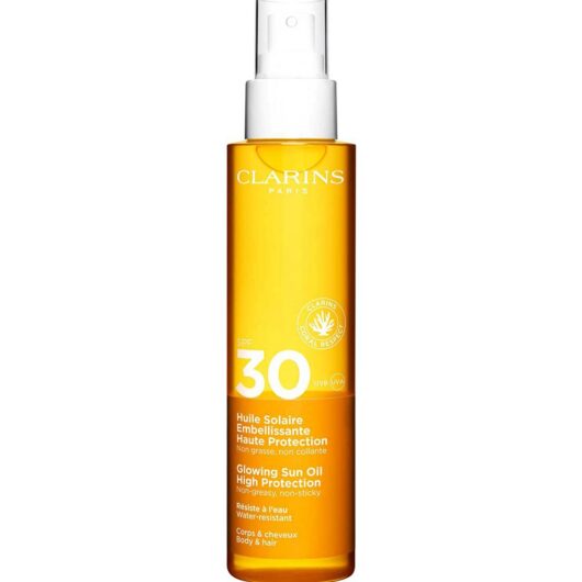 Clarins Glowing Sun Oil High Protection Spf30