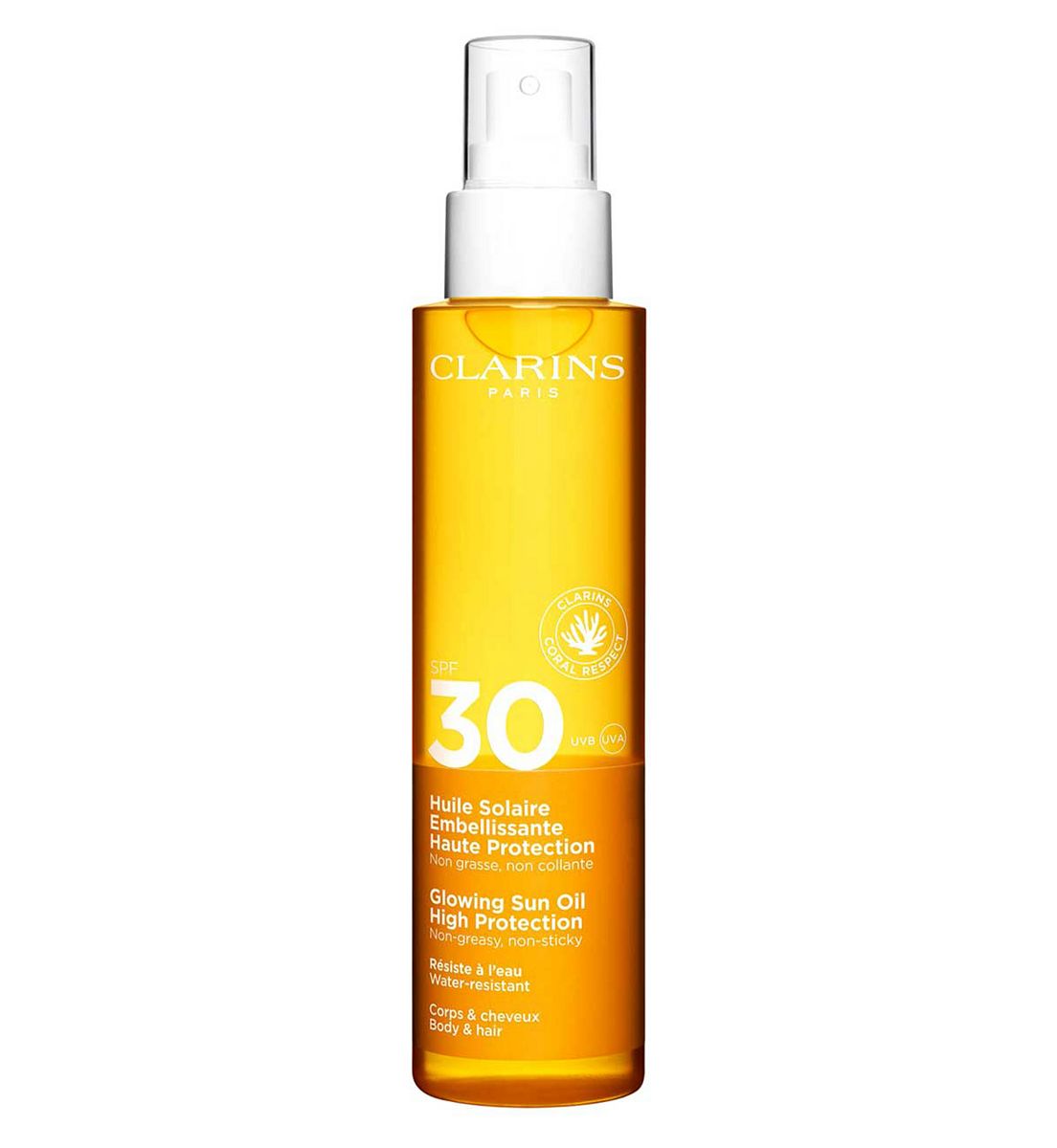 Clarins Glowing Sun Oil High Protection Spf30