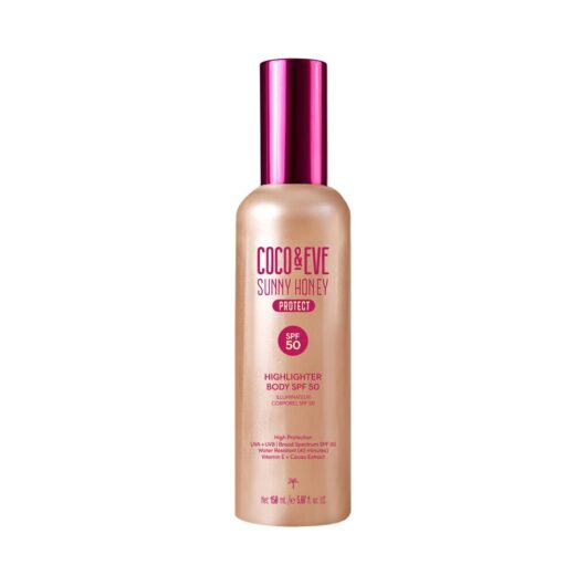 Coco & Eve Sunny Honey Protect Shimmer Body Highlighter Spf 50 150ml