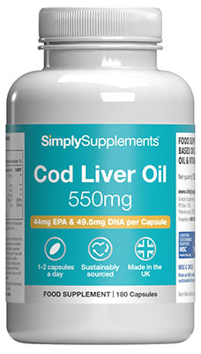 Cod Liver Oil 550mg (180 Capsules)