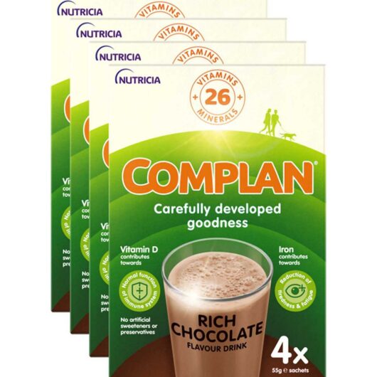 Complan Chocolate Flavour Nutritional Drink 4 Pack Bundle