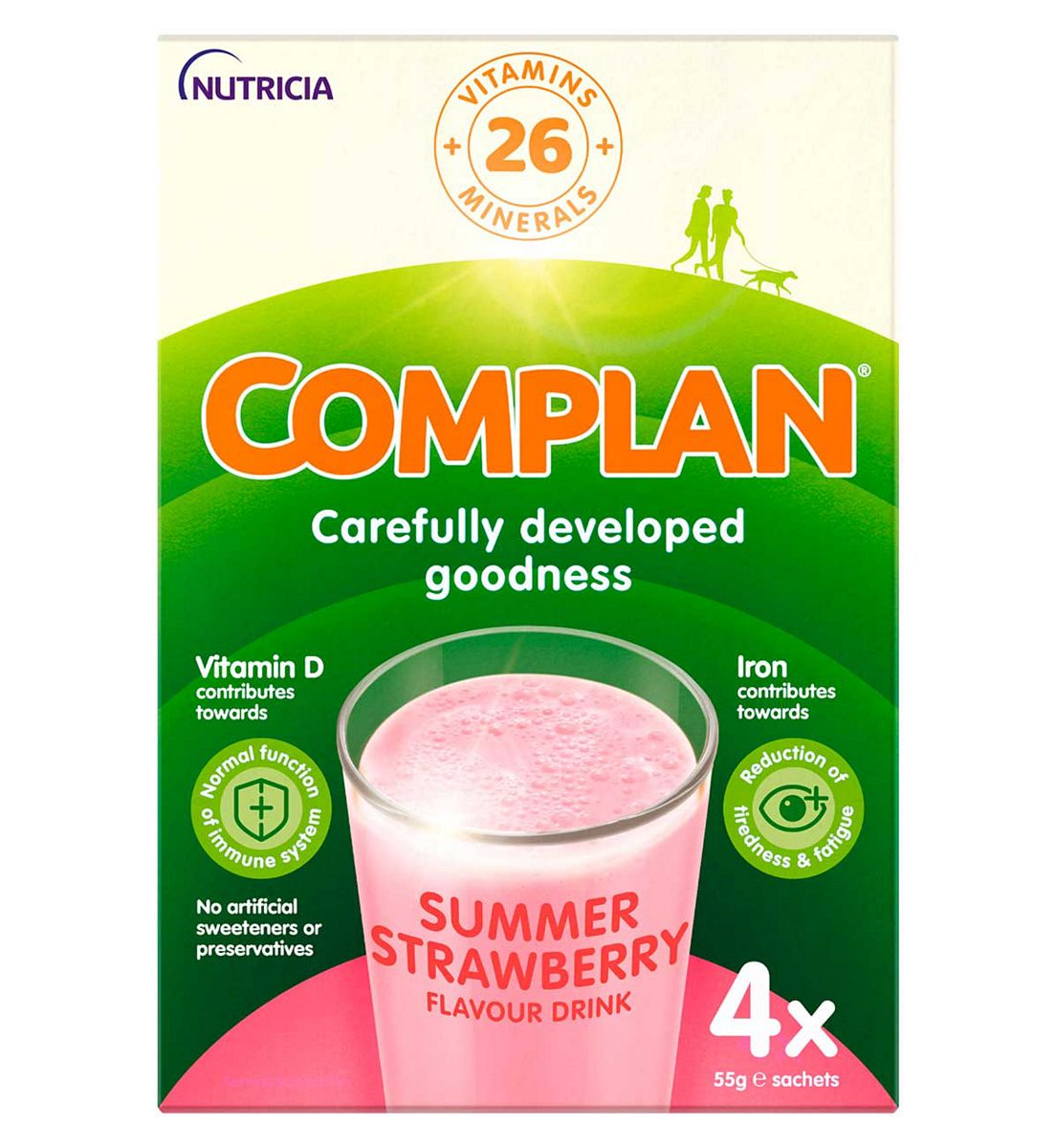 Complan Strawberry Nutritional Drink Sachet 4X55g
