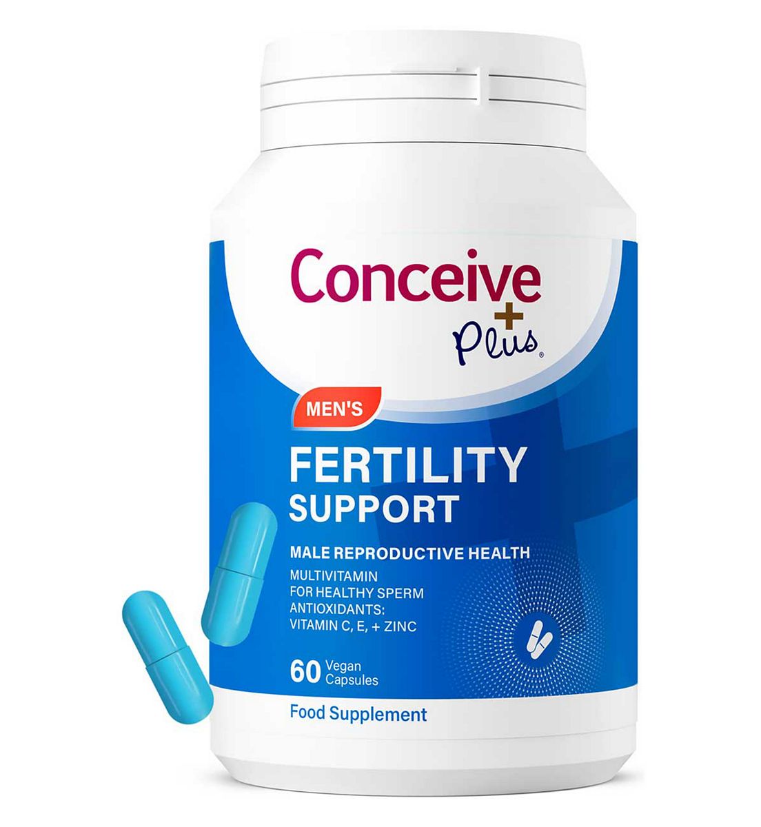Conceive Plus Men's Fertility Support, Male Vitamins, 60 Capsules