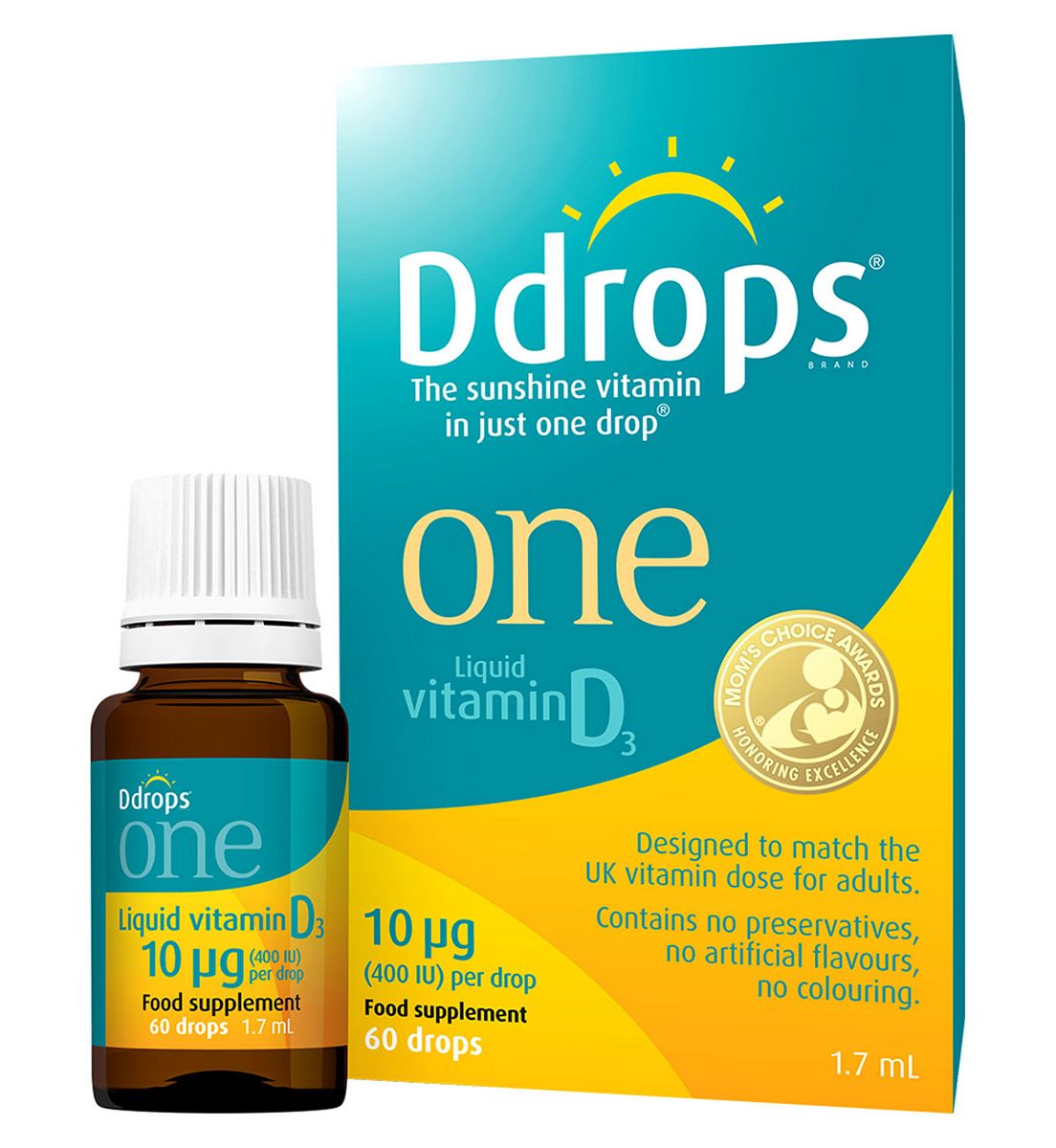 Ddrops One Liquid Vitamin D3 10Μg - 60 Drops