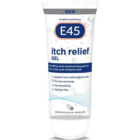 E45 Itch Relief Gel Instantly Cools And Soothes Dry, Itchy Irritated Skin - 100ml