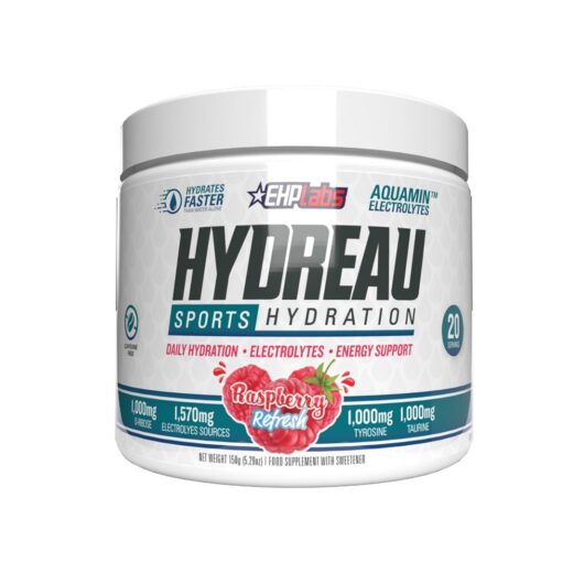 EHPLABS Hydreau, Raspberry Refresh, Hydration Electrolytes Powder, 150G, 20 Serves