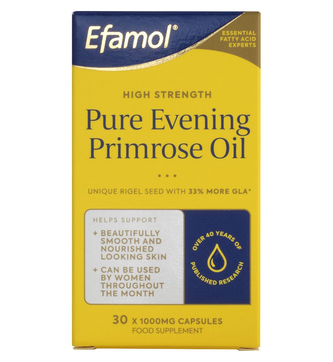 Efamol High Strength Pure Evening Primrose Oil 30 X 1000Mg Capsules, Caps