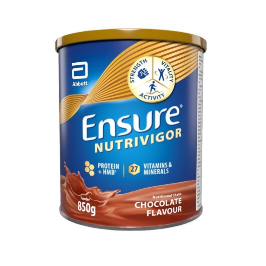 Ensure Nutrivigor, 850G, Chocolate Flavour Nutritional Shake, With Protein & 27 Vitamins Minerals