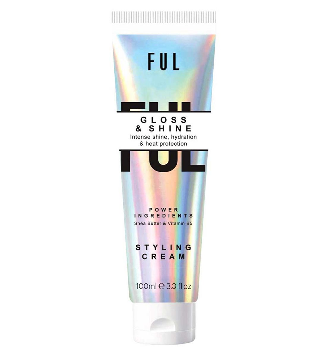 FUL Gloss And Shine Styling Cream 100Ml - Lightweight Anti-Frizz, Heat Protection, Hydration & Radiant