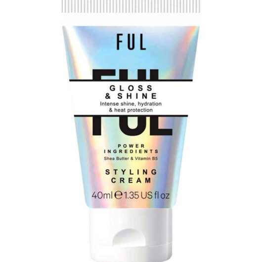 FUL Gloss And Shine Styling Cream 40Ml - Lightweight Anti-Frizz, Heat Protection, Hydration & Radiant